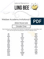 Spelling Bee Word Lists 2024