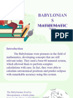 Babylonians Mathematics