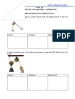 Fes Els Següents Exercicis Sobre Politges I Polispastos. Utilitza L'editor D'equacions Del Processador de Text