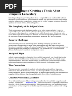 Thesis About Computer Laboratory