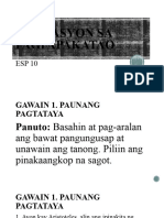 Edukasyon Sa Pagpapakatao 10