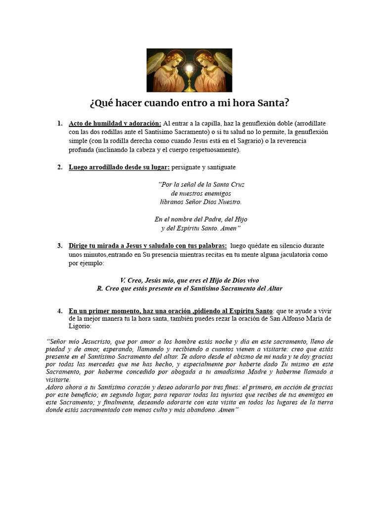 ADORACION PARA IMPRIMIR | PDF | Oración | eucaristía
