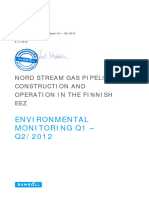 Environmental Monitoring Report Finland First and Second Quarters 2012 Gas Pipeline Construction and Operation in The Finnish - 205 - 20121105