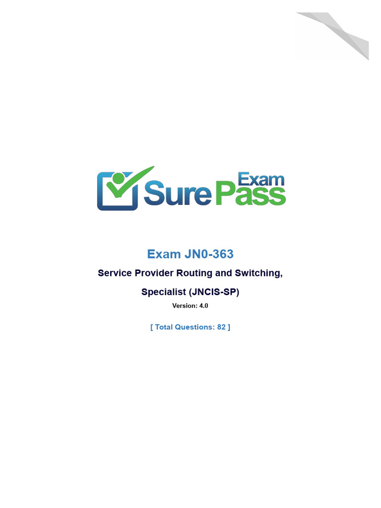 Q&A Per Esame JN0-363 Service Provider Routing And Switching Specialist