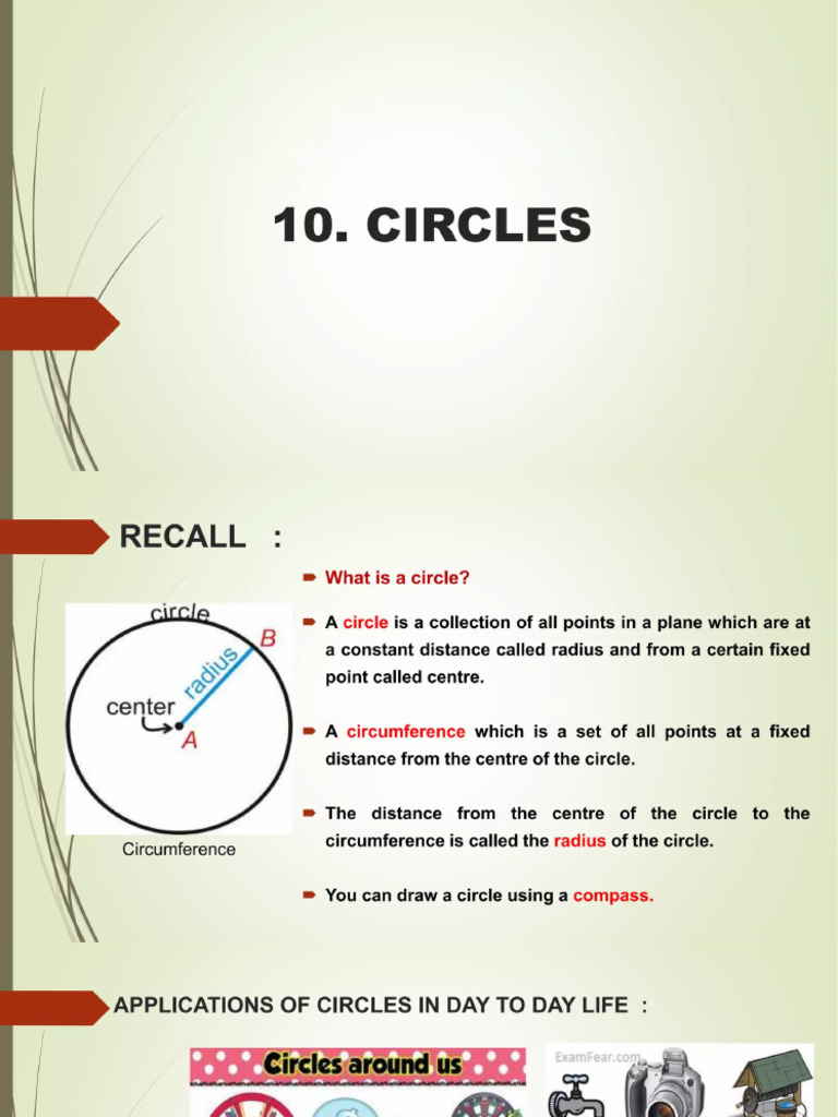 Class 10 circles pdf