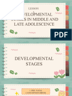 Developmental Stages in Middle and Late Adolescence: Lesson 3