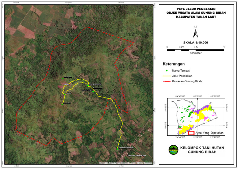 Peta Jalur Pendakian Gunung Birah | PDF | Geographic Data And ...