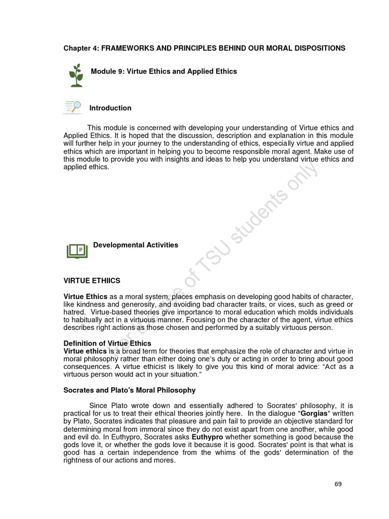 Understanding Virtue and Applied Ethics | PDF | Virtue Ethics | Virtue