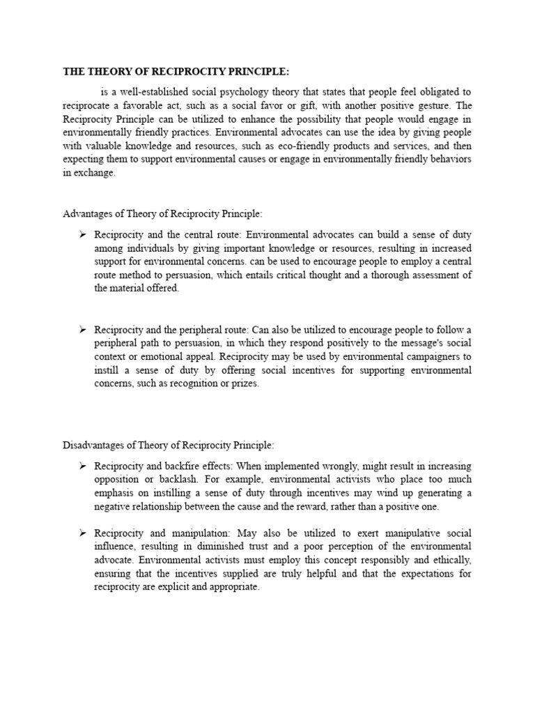 Reciprocity and Social Proof in Advocacy | PDF | Persuasion | Activism