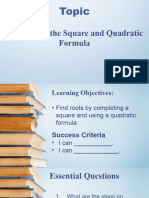 Q1 WEEK 4 DAY 2 Completing Square and Quadratic Formula (GENYO)