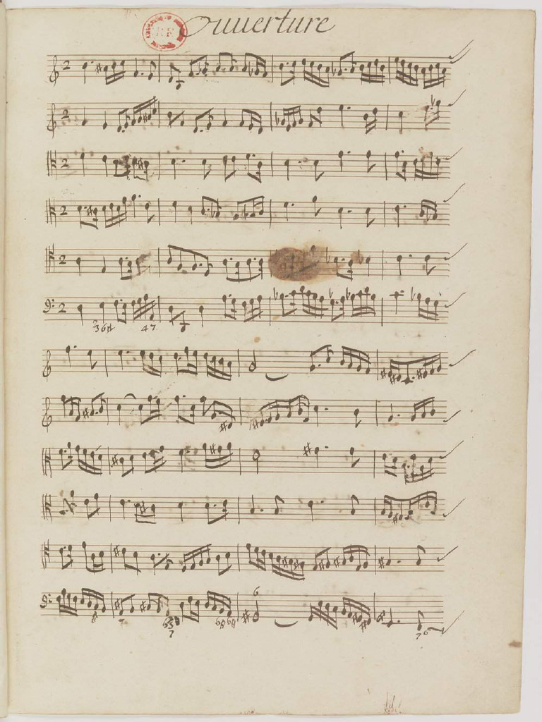 Opera Manuscript - Ouverture and First Scene | PDF