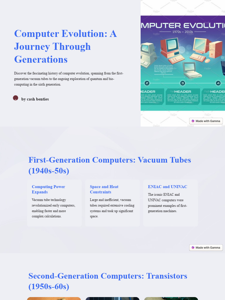 Computer Evolution A Journey Through Generations | PDF
