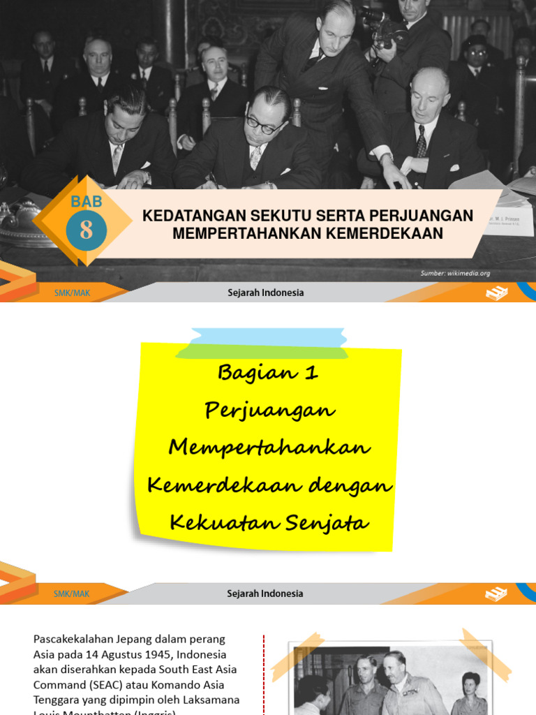 Bab Viii Kedatangan Sekutu Serta Perjuangan Mempertahankan Kemerdekaan