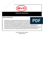 BYD India Dealer Application Form