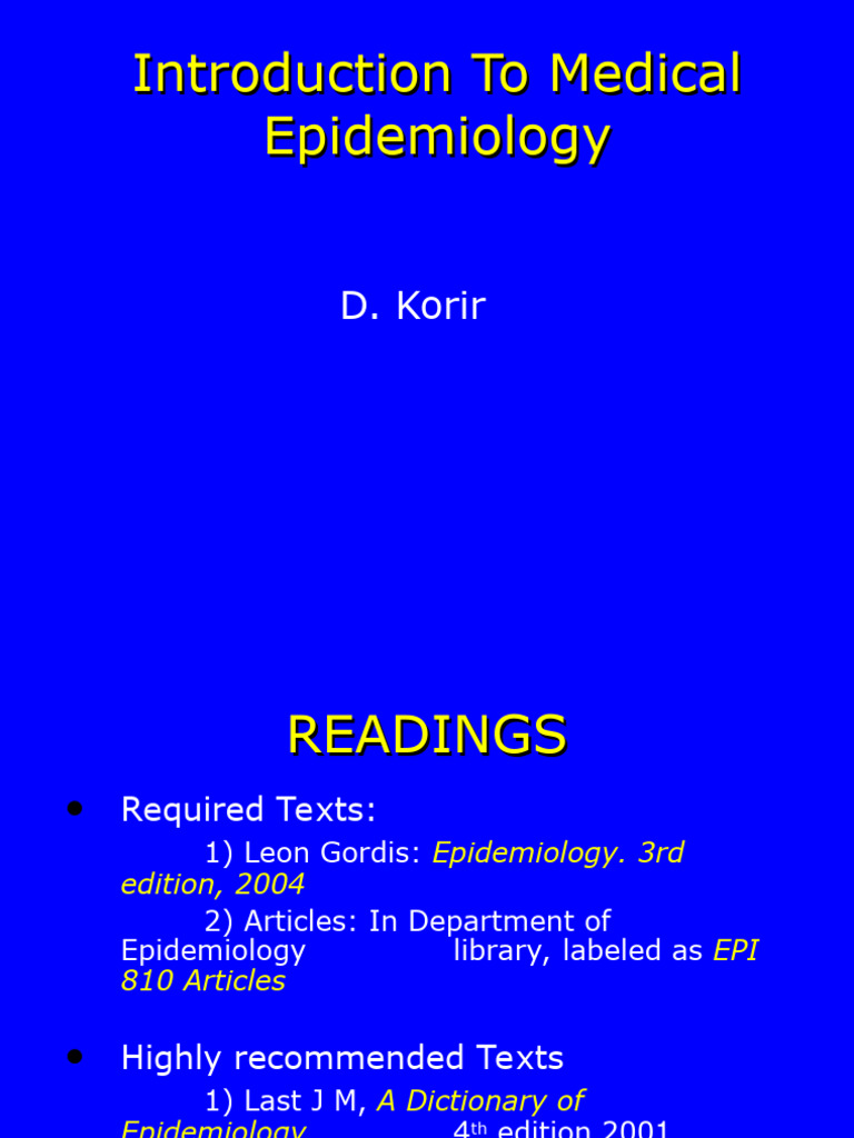 1 1 Introduction To Epidemiology Pdf Epidemiology Science