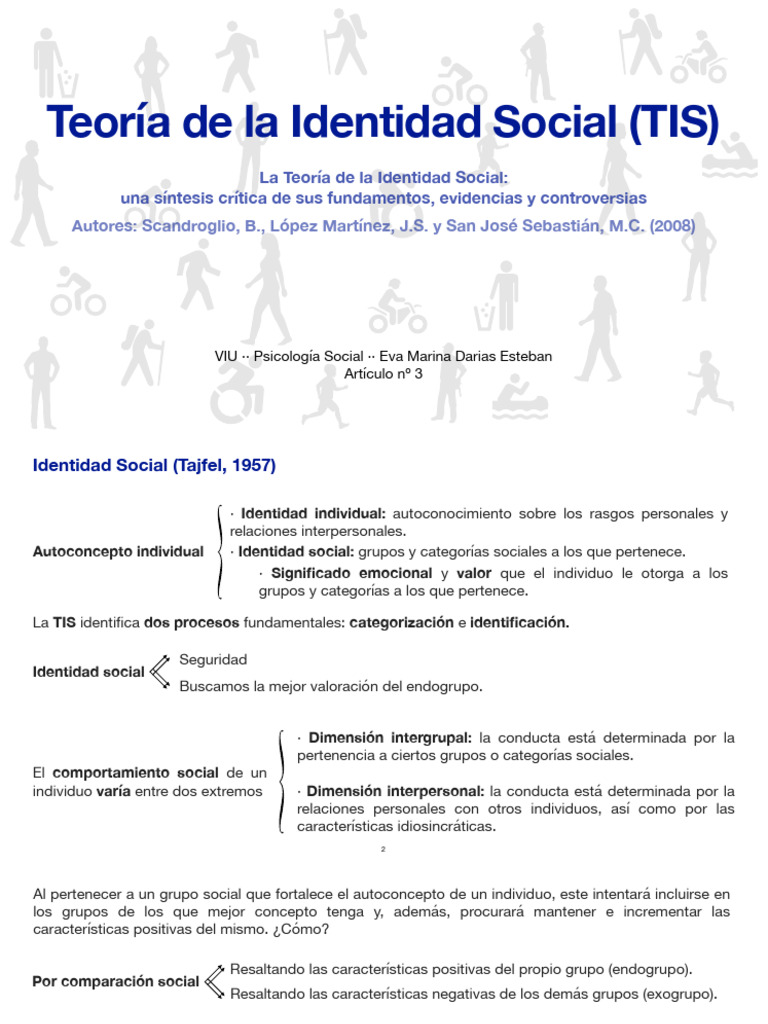 Teoría de la identidad social | PDF | Comportamiento | Conceptos ...