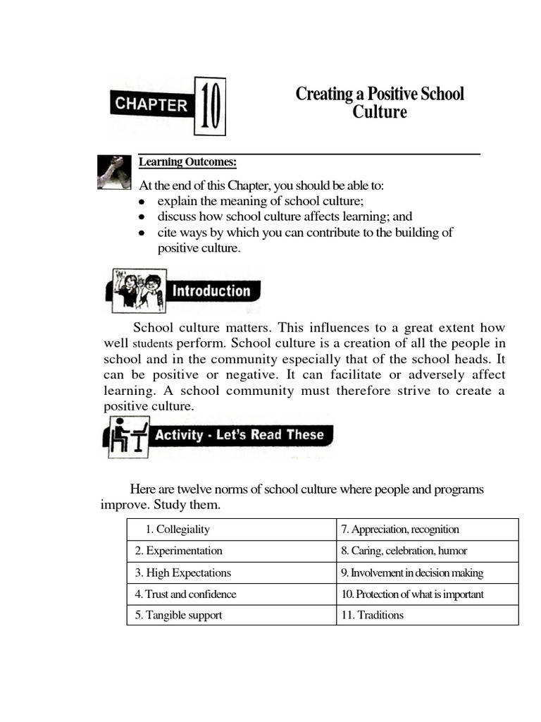 What Are The Positive School Culture