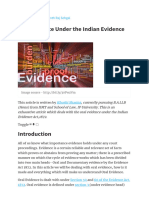 Oral Evidence Under The Indian Evidence Act, 1872 - Ipleaders