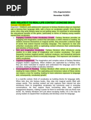 Debate on the Advantages and Disadvantages of Fantasy - CABUGSA