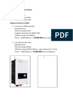 Calculo de Equipos y Materiales Sistema Pativaca 77 Paneles