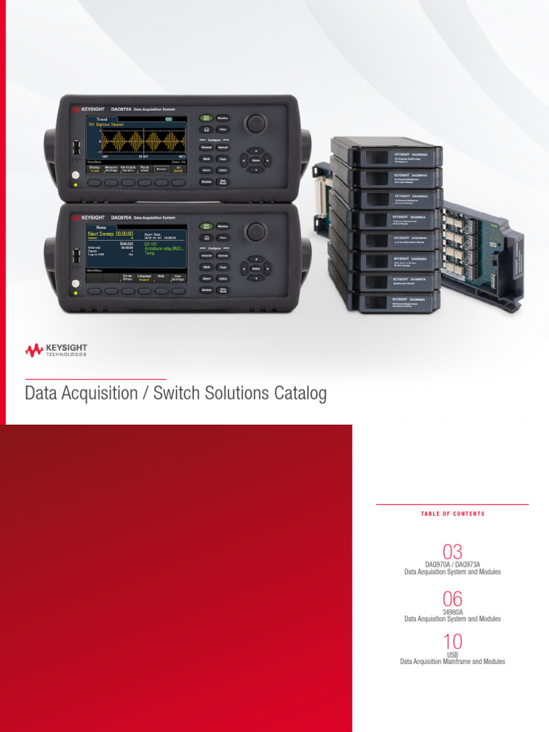 Data Acquisition Switch Solutions Catalog | PDF | Data Acquisition | Usb