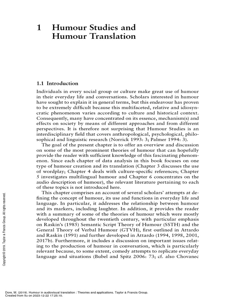 Humour in AVT - M.dore | PDF | Humour | Jokes