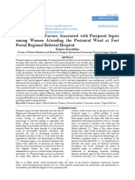 Prevalence and Factors Associated With Puerperal Sepsis Among Women Attending The Postnatal Ward at Fort Portal Regional Referral Hospital