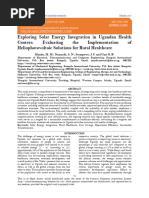 Exploring Solar Energy Integration in Ugandan Health Centers Evaluating The Implementation of Heliophotovoltaic Solutions For Rural Healthcare