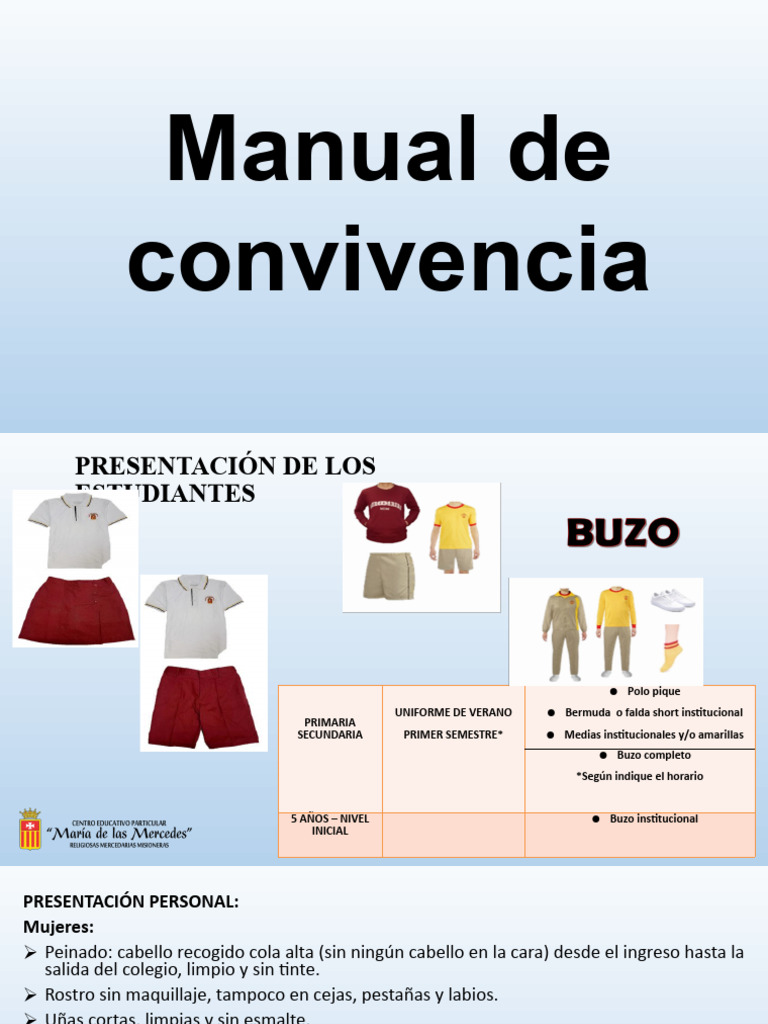 Normas de Convivencia Escolar 2023 | PDF | Salud y bienestar | Estilo ...