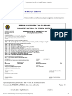 Comprovante de Inscrição e de Situação Cadastral - Impressão