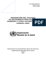 PREVENCION DEL SUICIDIO - INSTRUMENTO PARA POLICIAS, BOMBEROS Y OTROS SOCORRISTAS DE PRIMERA LINEA