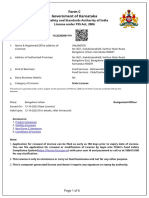 Form C Government of Karnataka: Food Safety and Standards Authority of India License Under FSS Act, 2006