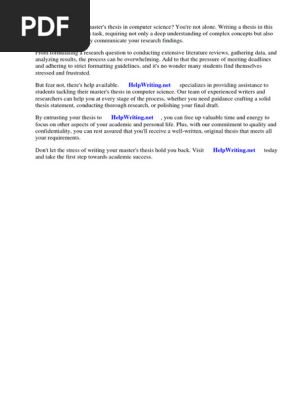 Master Thesis Computer Science Template