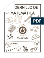 Cuadernillo Matemática 4° Grado