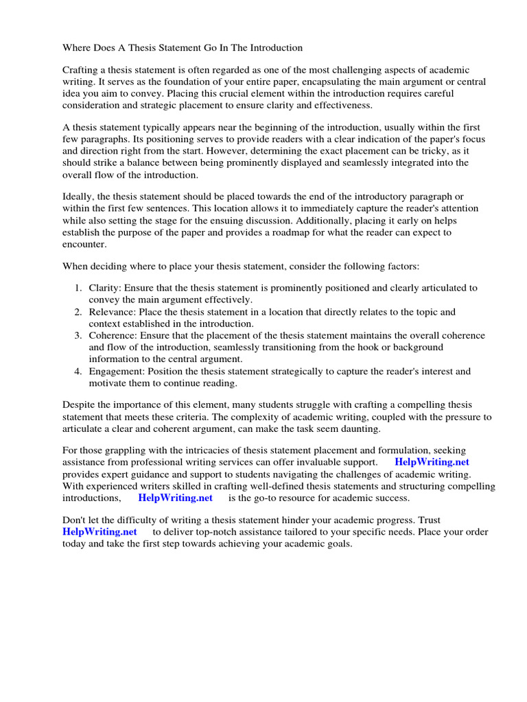 Where does a thesis statement go in the introduction pdf essays