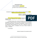 Declaração de Legalidade Regimento Escolas 2023