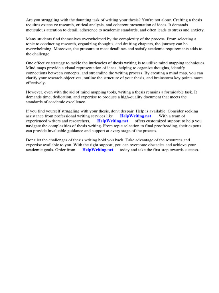 Mind Map Thesis Pdf Pdf Essays Mind