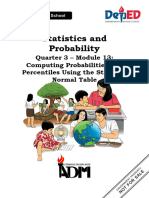 ADM SHS StatProb Q3 M13 Computing Probabilities and Percentiles Using The Standard