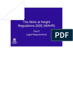The Work at Height Regulations 2005 (WAHR) : Legal Requirements