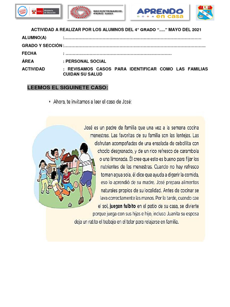 Actividad A Realizar Por Los Alumnos Del Lunes 24 de Mayo | PDF ...