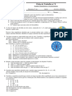 Ficha de Trabalho Nº8 - Experiências e Acontecimentos