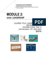 Module 2 Good Leadership