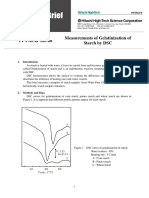 Measurements of Gelatinization of Starch by DSC