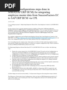 BIB Integration Complete Configurations Steps Done in SPRO