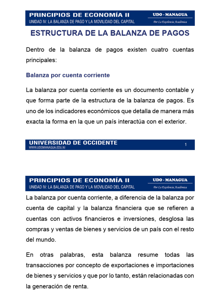 Estructura de la Balanza de Pagos | PDF | Balance de pagos | Economias