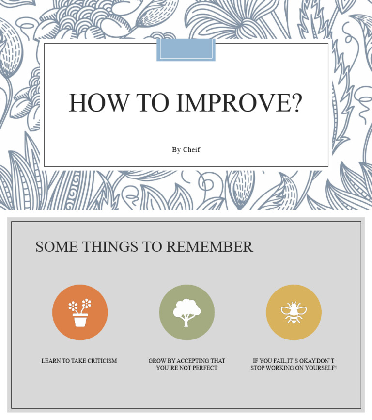 How to improve pdf