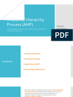 Analytical Heirarchy Process