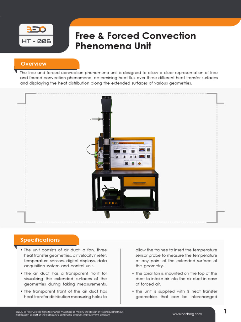 Free vs Forced Convection Unit Overview | PDF | Heat Transfer | Heat