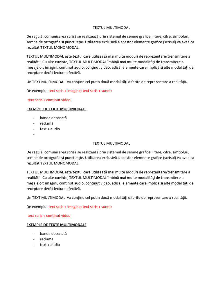 Textul Multimodal | PDF