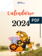 Calendário 2024 - Animais Zoológico